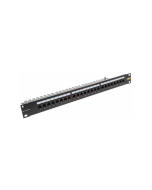 Zone 24-Port CAT6 Populated 1U Black Patch Panel