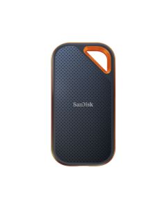 SANDISK EXTREME PRO 2TB PORTABLE SSD READWRITE SPEEDS UP TO 2000MBS. USB 3.2 GEN 2X2. FORGED ALUMINUM ENCLOSURE. 2 METER DROP PROTECTION AND IP55 RESISTANCE